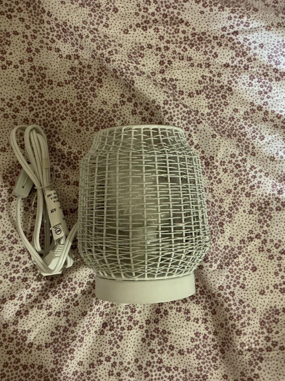 Scentsy White Woven Plug-In Lantern